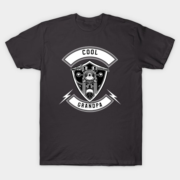 Cool Grandpa Motorcycle T-Shirt by DDSTees